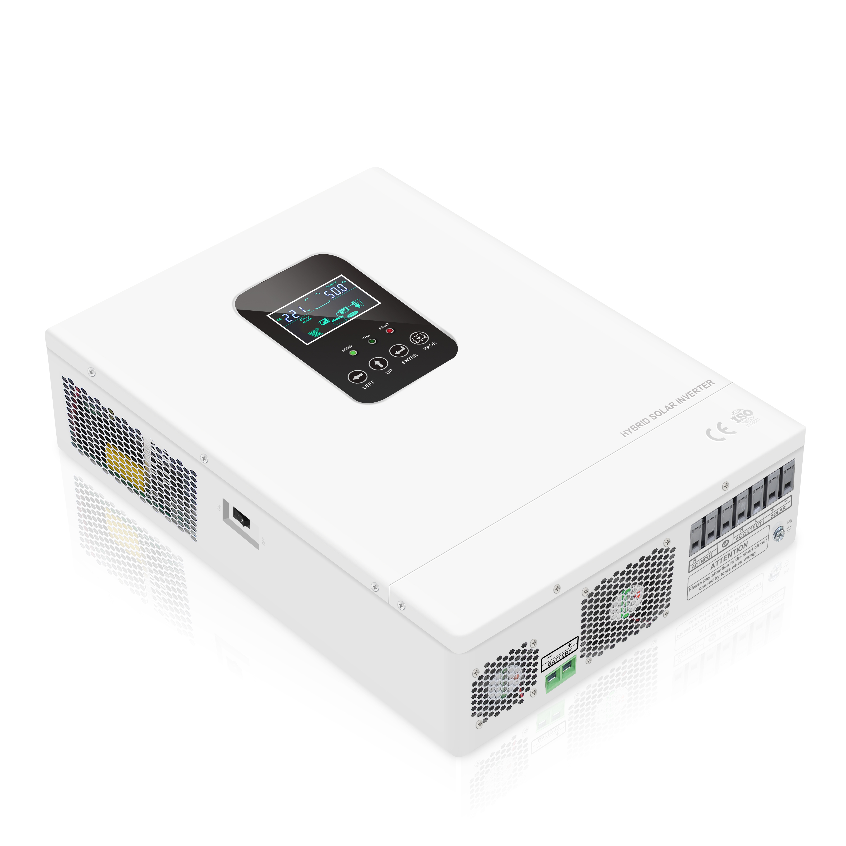 የ HP Pro-T ተከታታይ የሶላር ኢንቮርተር 3200W ደረጃ የተሰጠው ሃይል 9.6KVA ፒክ ሃይል ጥራት ኢንቬርተር 10