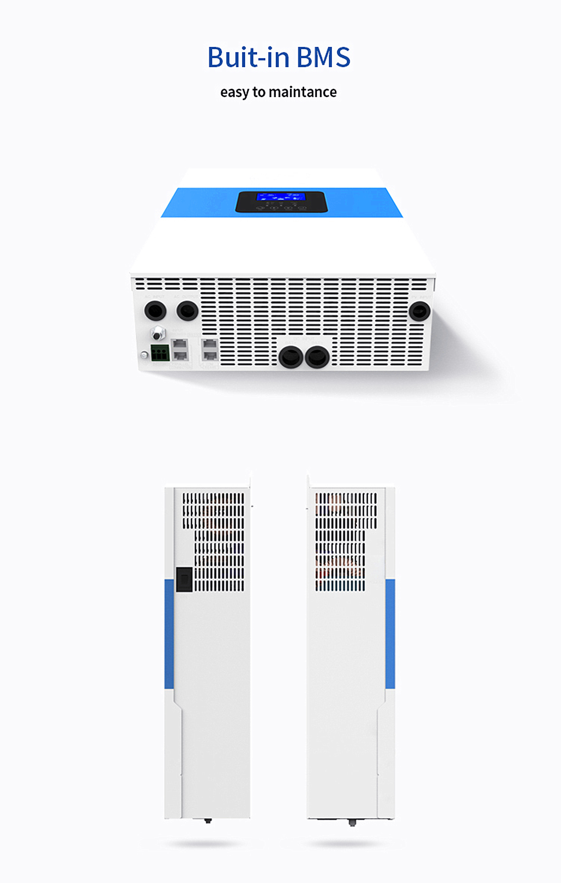 High Efficiency Pure Sin Wave Off-Grid Solar Inverter 3500VA 5500VA mety amin'ny fampiharana ivelan'ny grid 8