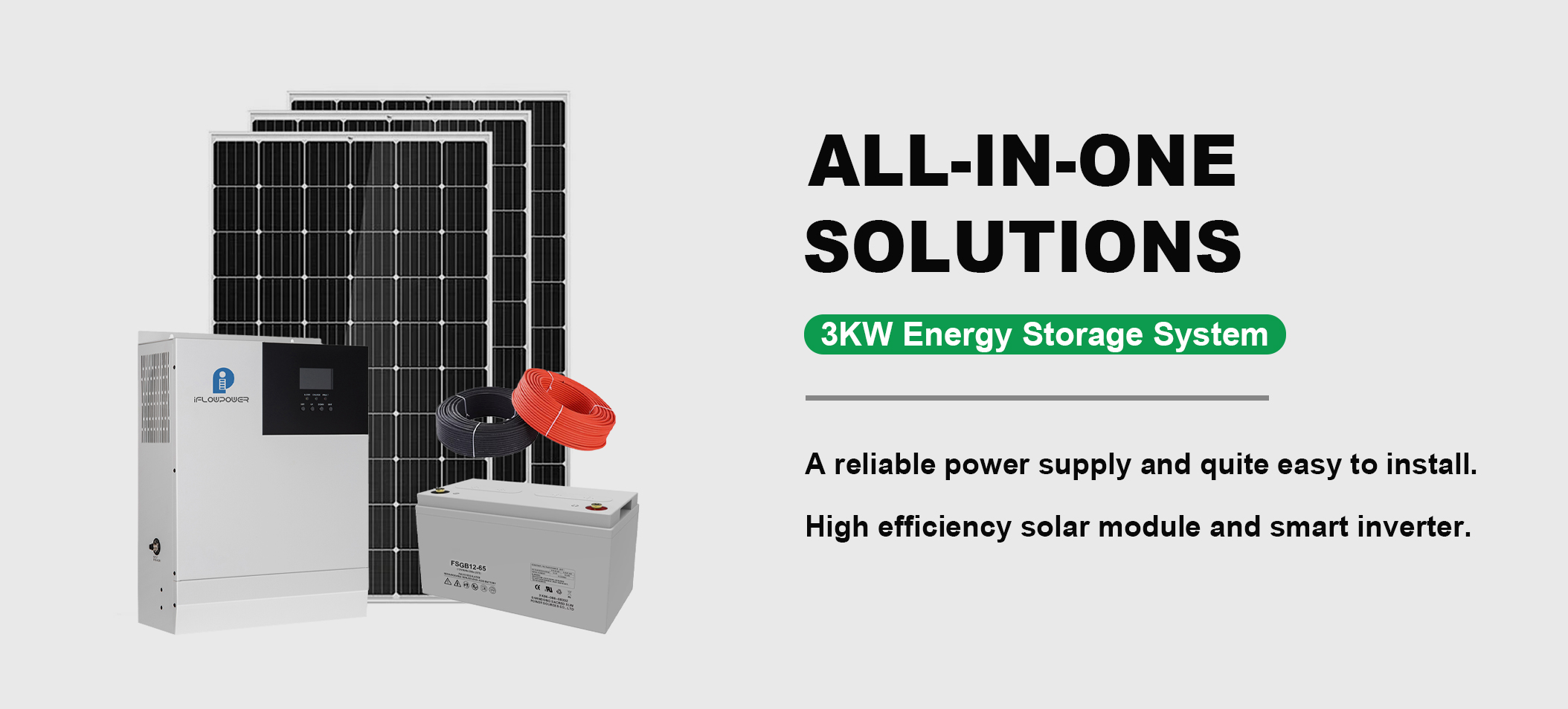 iFlowpower 3kw സോളാർ പവർ സിസ്റ്റം PV എനർജി ഓഫ് ഗ്രിഡ് റെസിഡൻഷ്യൽ കൊമേഴ്സ്യൽ 7