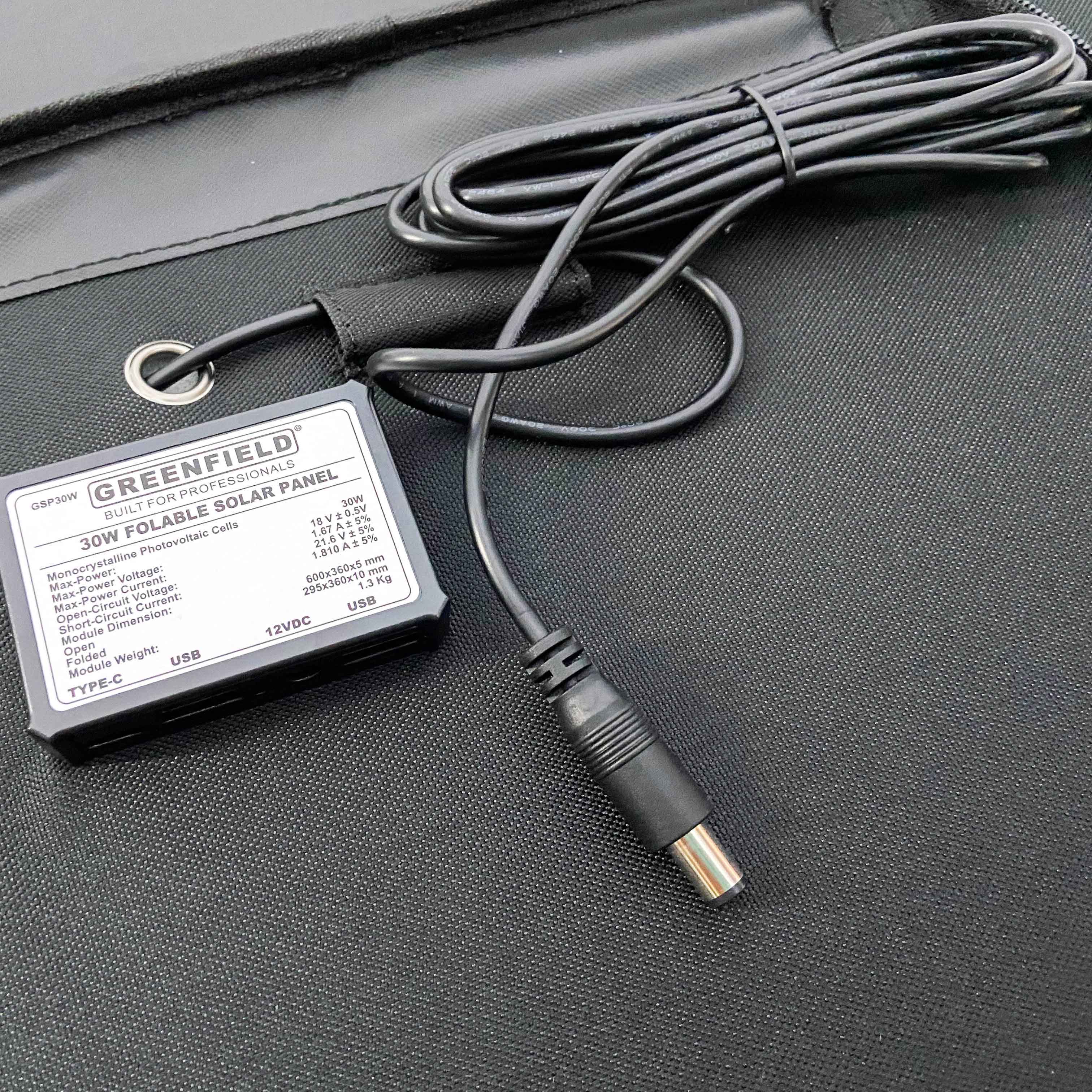 iFlowpower Solar Panel 30W PET in Bag Portable Photovoltaic Module Power 8