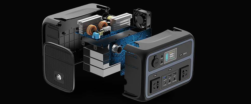 600W Portable Power Station Fausia-i Totogi vave Fa'ata'ita'iga Fou iFlowpower 9