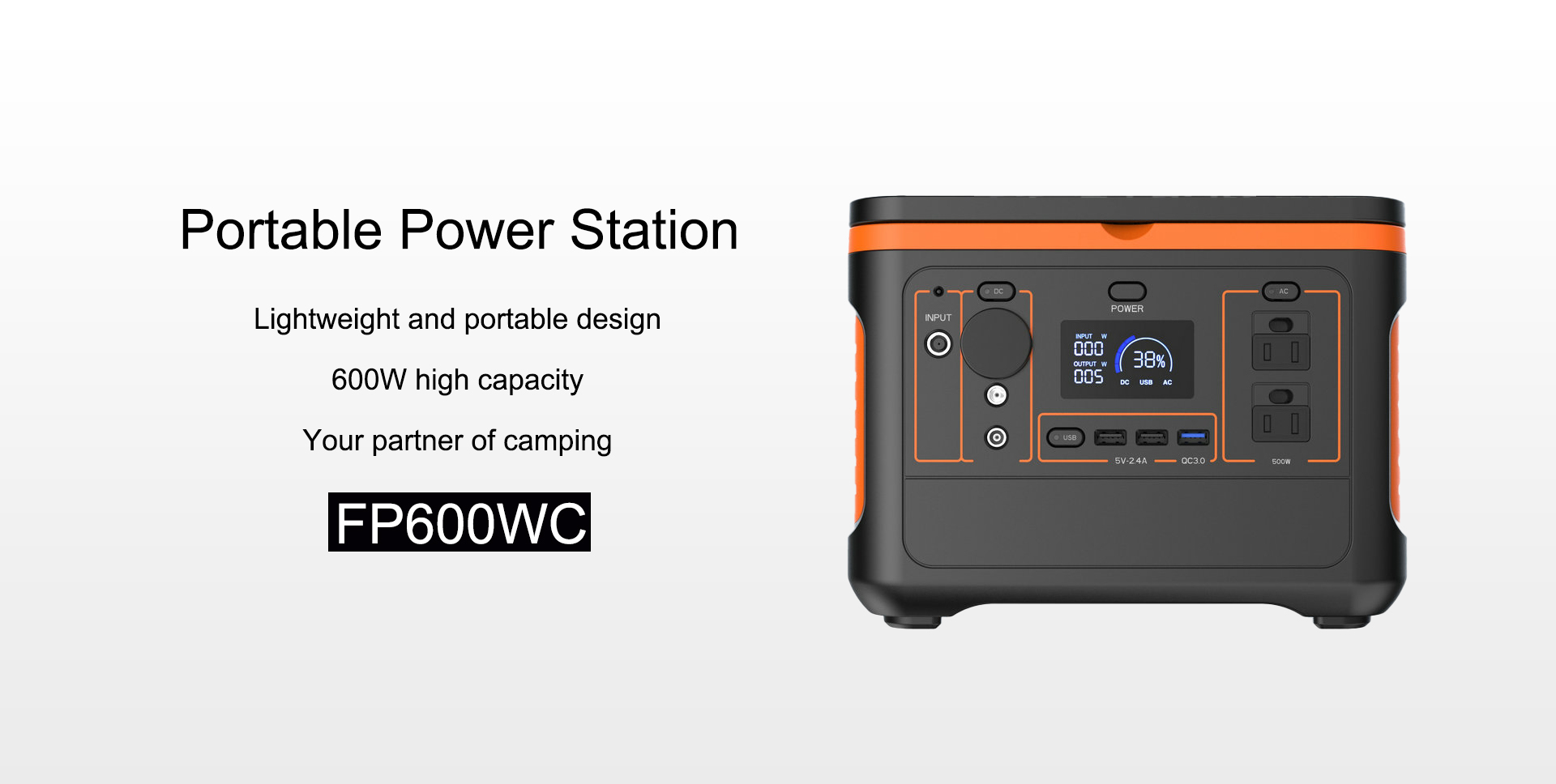 iFlowPower पोर्टेबल पावर स्टेशन 600W 6