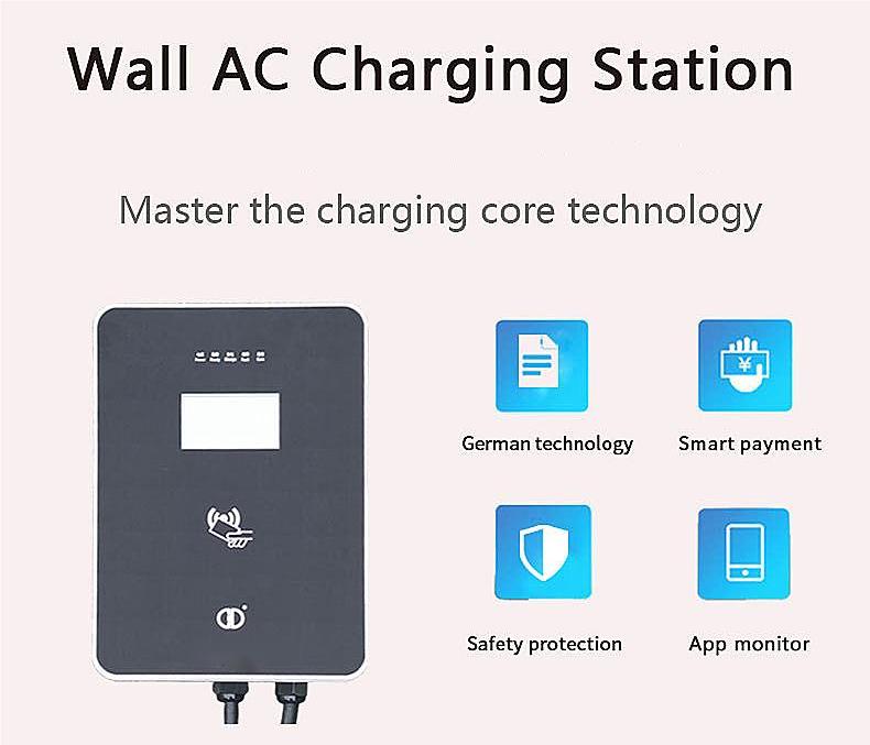 7kw hom 2 ev tsev hluav taws xob tsheb ac charger rau hluav taws xob tsheb 7