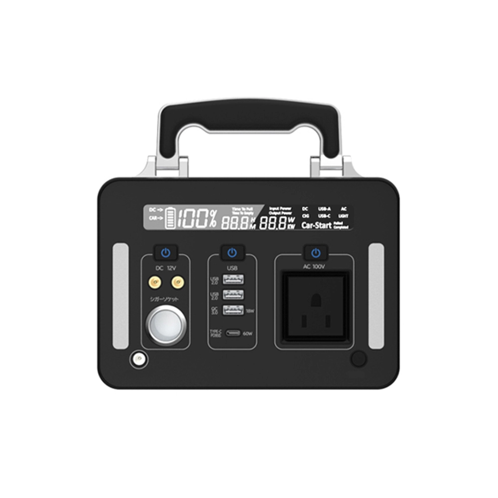 iFlowpower Portable Power Station fan 500W maksimale útfier yn aluminium behuizing FP500M 1