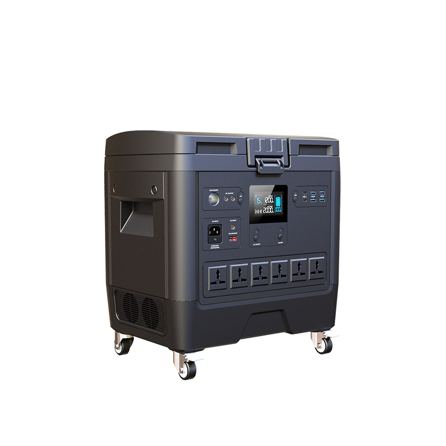 iFlowPower Portable Power Station FP2000W mei ekstra ferfangber batterijpakket 1