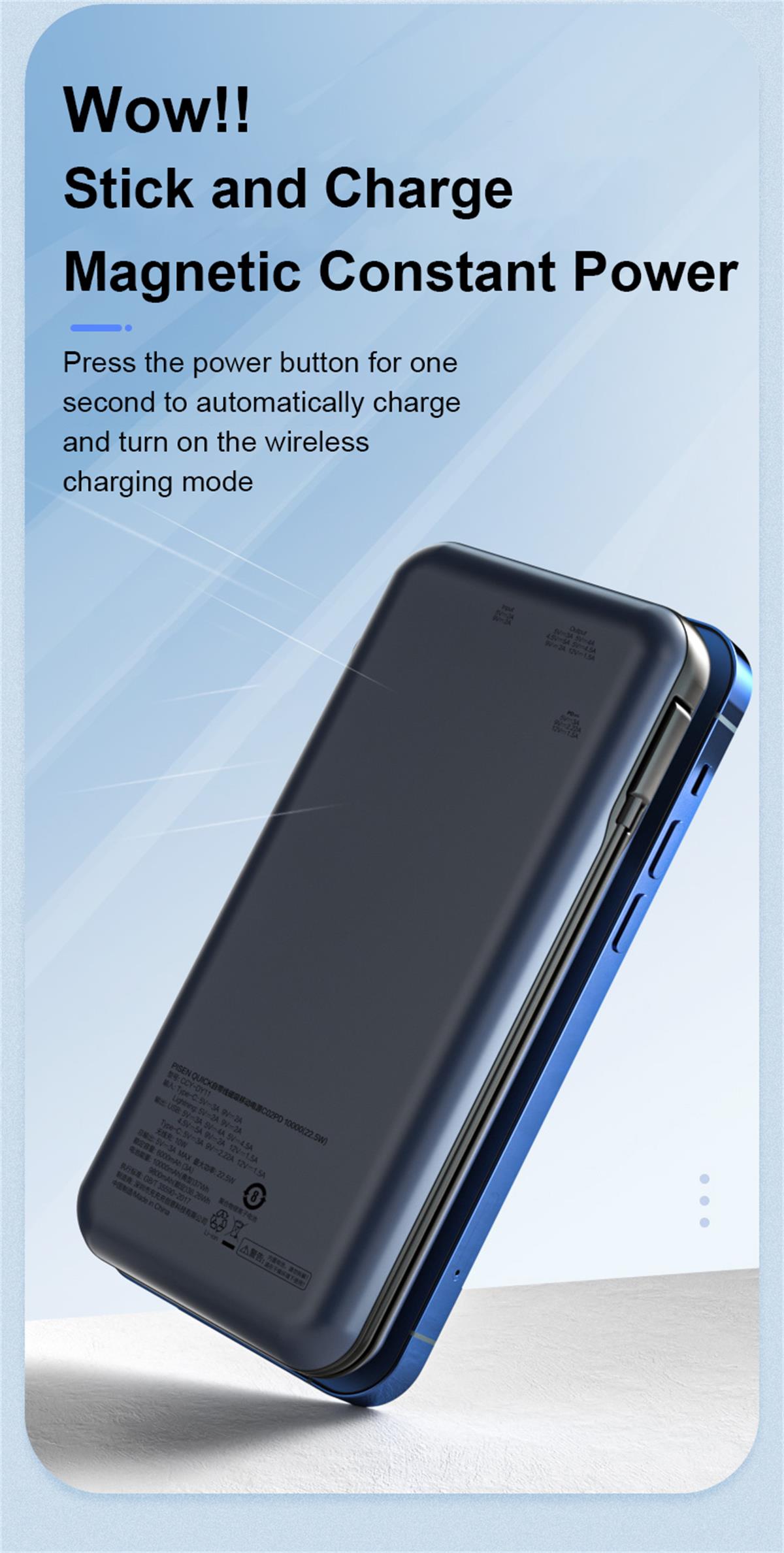 Magneettinen langaton virtapankki FPM-225 10