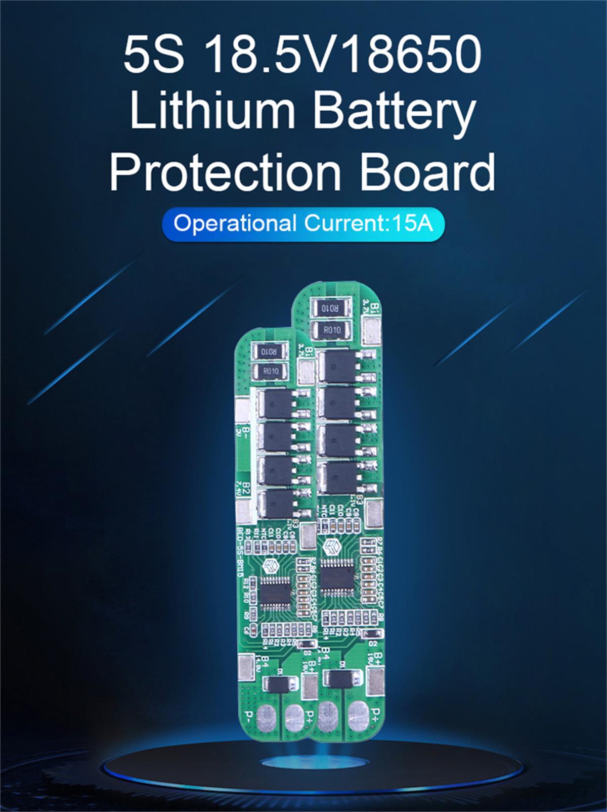 5S 18650 Bòrd BMS Bataraidh Lithium 11