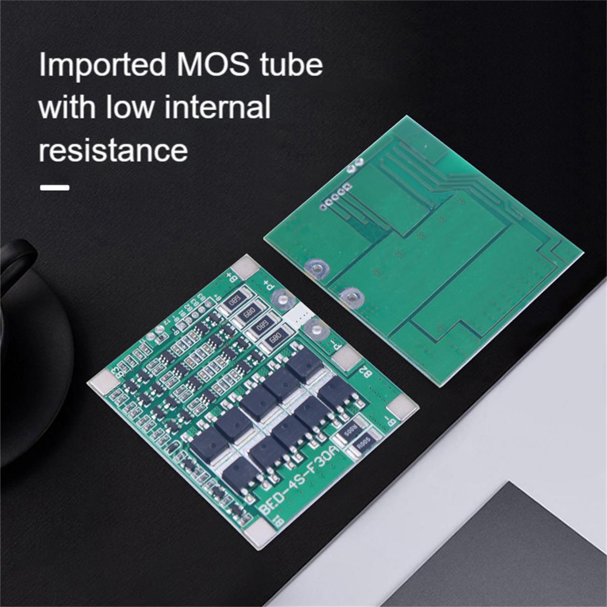 Placa da bateria de lítio 4S 14.8A 12.8V-30A BMS 10