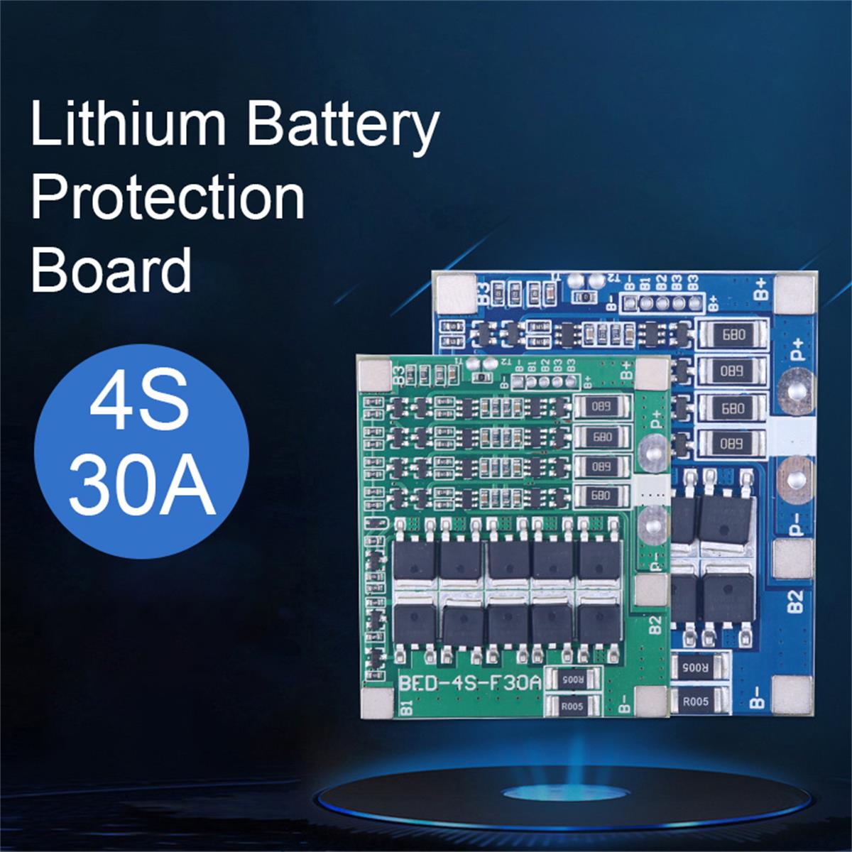 Placa da bateria de lítio 4S 14.8A 12.8V-30A BMS 11