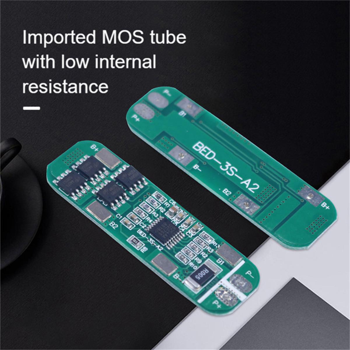 3S 18650 Litia Baterio BMS-Estraro 10