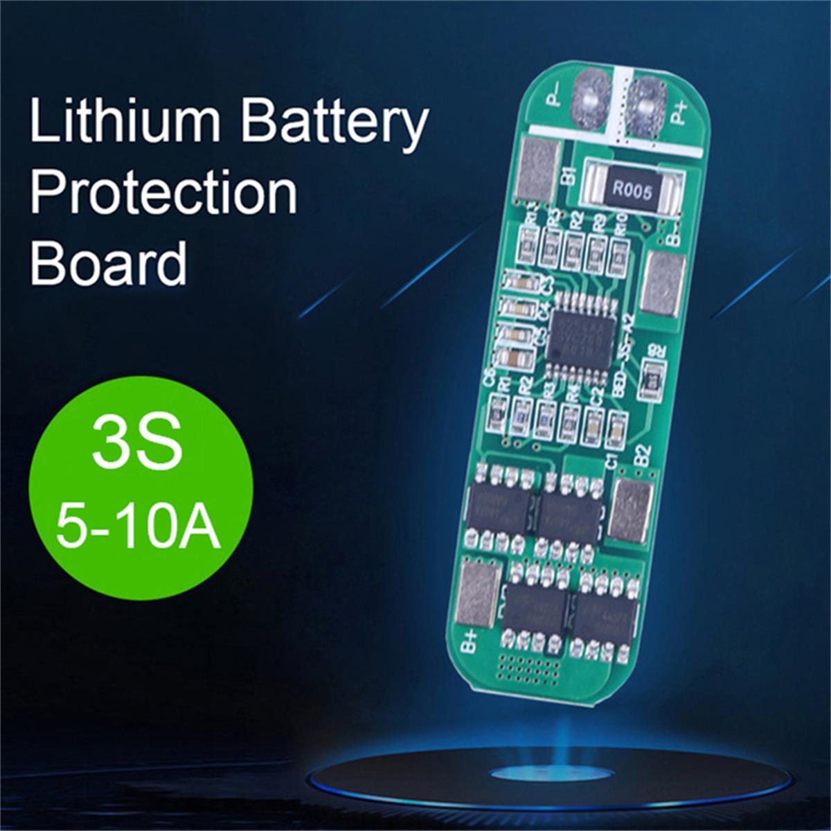 3S 18650 Litia Baterio BMS-Estraro 12