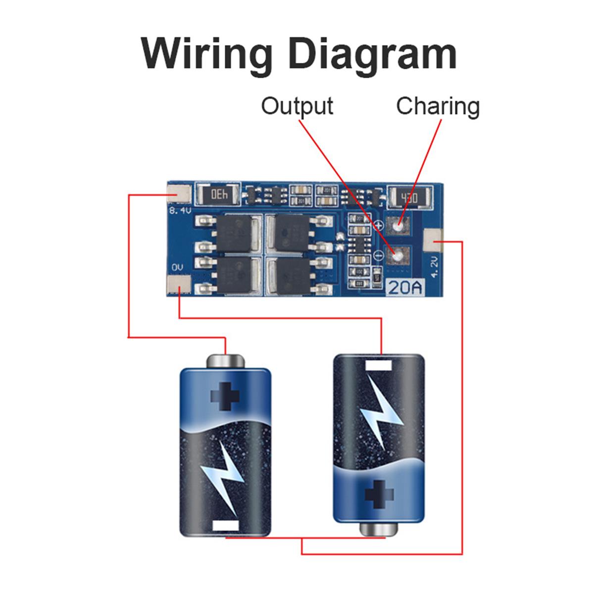 2S 15A litijeva baterija 7,4 V 8,4 V 20 A Preobremenitev BMS plošča 12