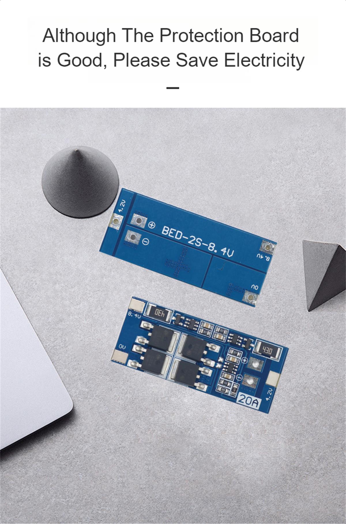 2S 15A litijeva baterija 7,4 V 8,4 V 20 A Preobremenitev BMS plošča 13