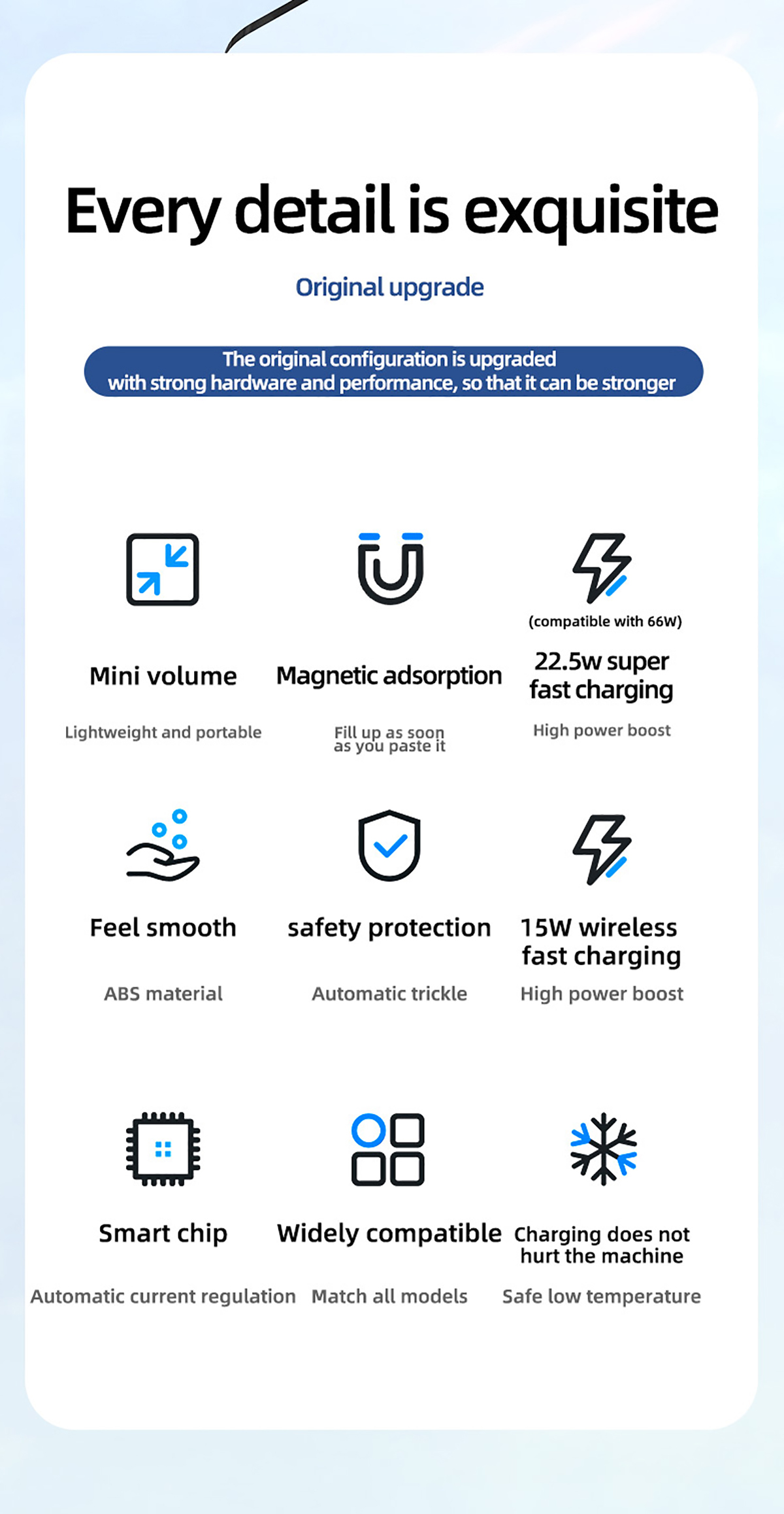 Power Bank សាកថ្មឥតខ្សែម៉ាញេទិក FPM-10 8